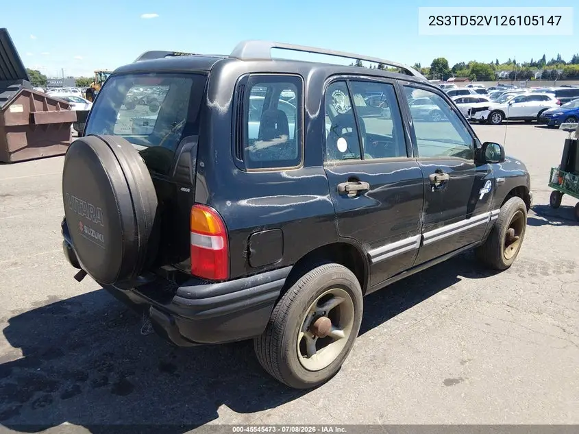 2002 Suzuki Vitara Jlx VIN: 2S3TD52V126105147 Lot: 45545473