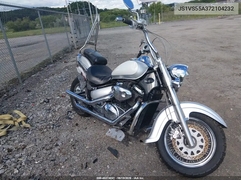 2007 Suzuki Vl800 VIN: JS1VS55A372104232 Lot: 45374241