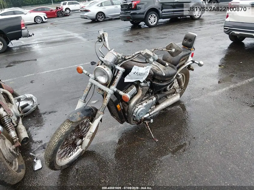 2002 Suzuki Vs800 Glp VIN: JS1VS52A822100870 Lot: 45581809