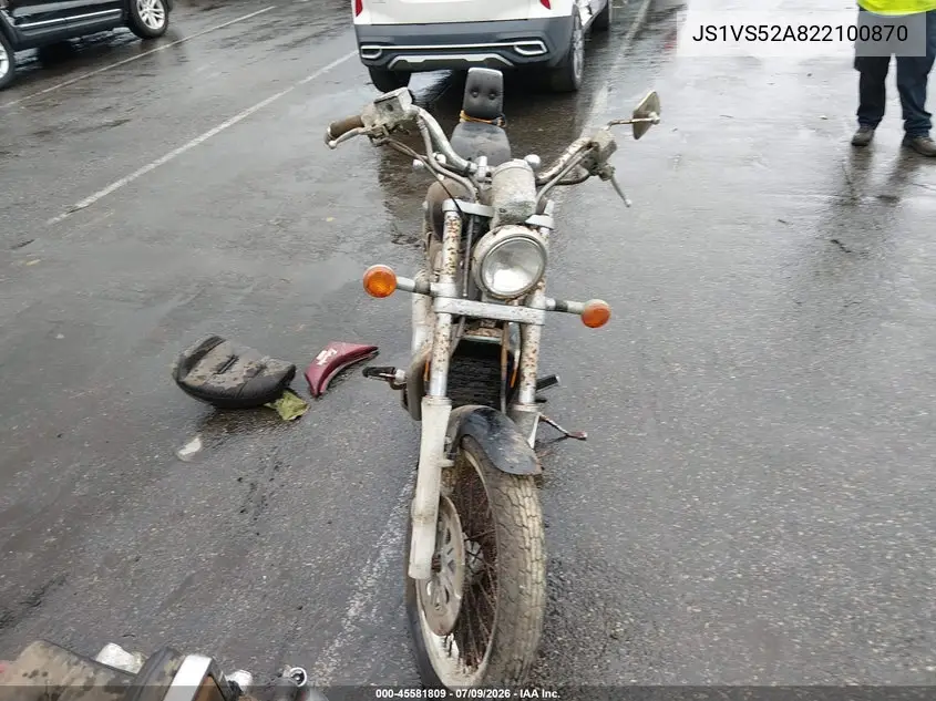 2002 Suzuki Vs800 Glp VIN: JS1VS52A822100870 Lot: 45581809