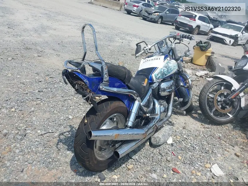 2000 Suzuki Vz800 VIN: JS1VS53A6Y2102320 Lot: 45518501