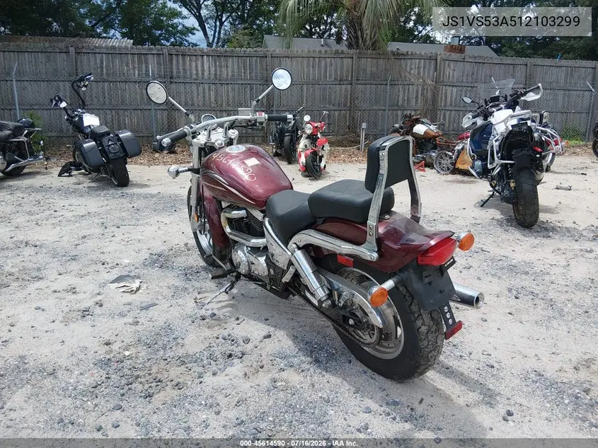2001 Suzuki Vz800 VIN: JS1VS53A512103299 Lot: 45614590