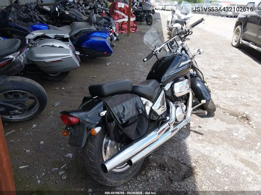 2003 Suzuki Vz800 VIN: JS1VS53A432102616 Lot: 45196765