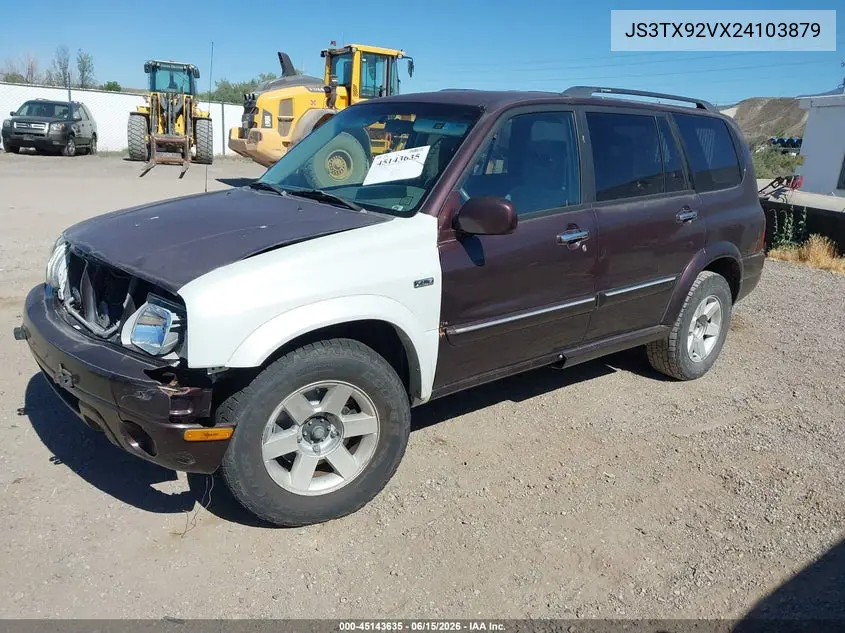 2002 Suzuki Xl-7 Limited/Plus/Standard/Touring VIN: JS3TX92VX24103879 Lot: 45143635