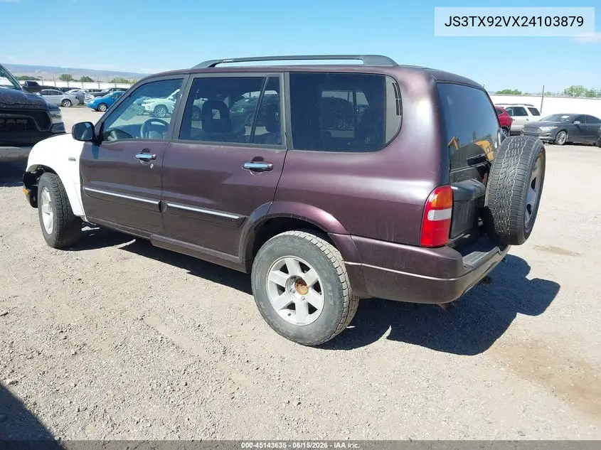 2002 Suzuki Xl-7 Limited/Plus/Standard/Touring VIN: JS3TX92VX24103879 Lot: 45143635