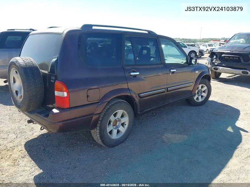 2002 Suzuki Xl-7 Limited/Plus/Standard/Touring VIN: JS3TX92VX24103879 Lot: 45143635