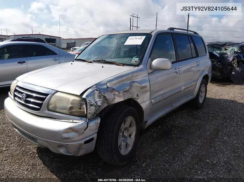 2002 Suzuki Xl-7 Limited/Plus/Standard/Touring VIN: JS3TY92V824105644 Lot: 45179760