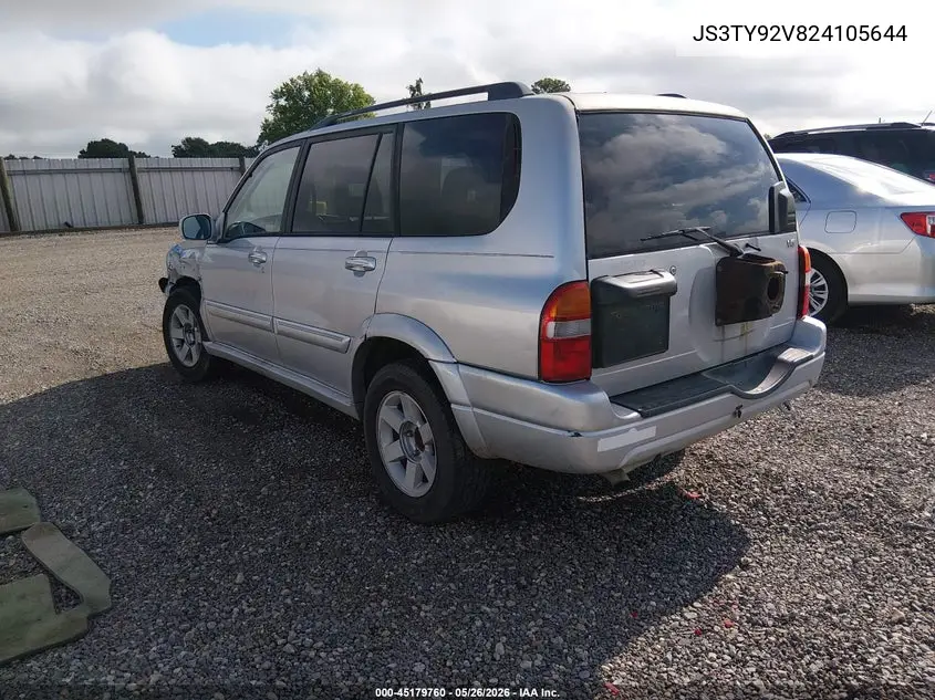 2002 Suzuki Xl-7 Limited/Plus/Standard/Touring VIN: JS3TY92V824105644 Lot: 45179760