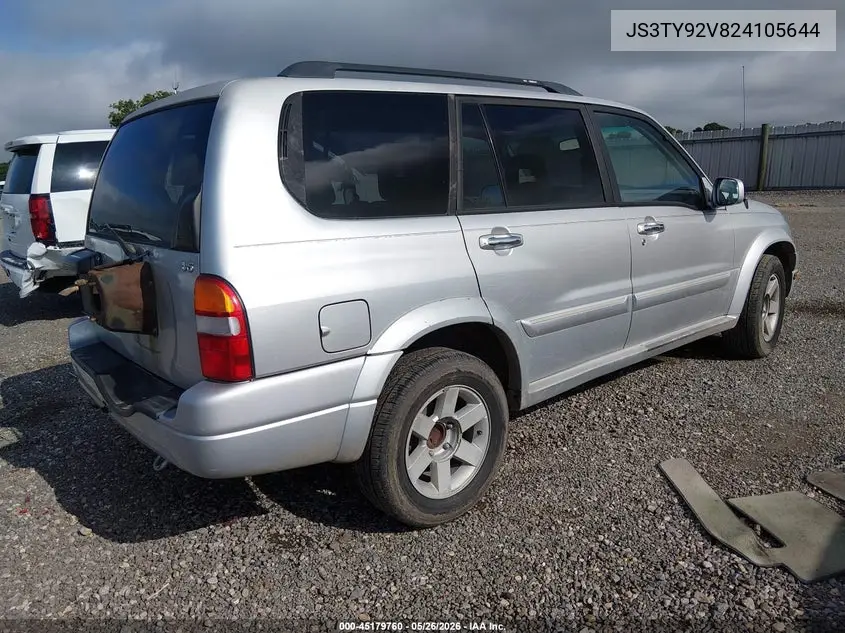 2002 Suzuki Xl-7 Limited/Plus/Standard/Touring VIN: JS3TY92V824105644 Lot: 45179760
