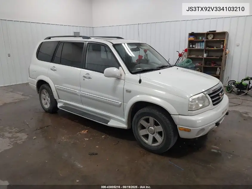 2003 Suzuki Xl-7 Ltd/Touring VIN: JS3TX92V334103210 Lot: 43005216