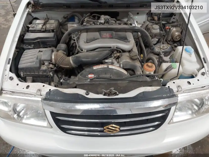 2003 Suzuki Xl-7 Ltd/Touring VIN: JS3TX92V334103210 Lot: 43005216