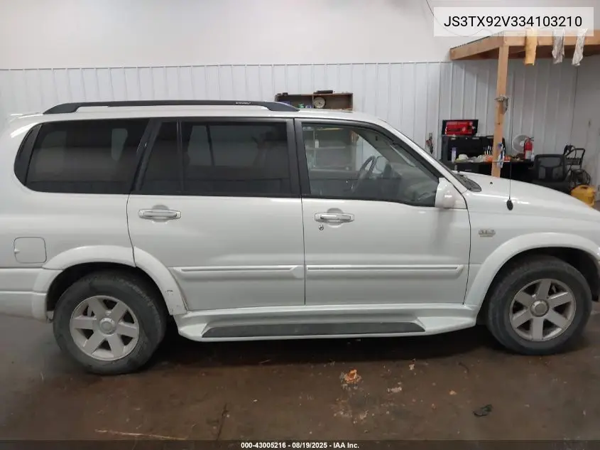 2003 Suzuki Xl-7 Ltd/Touring VIN: JS3TX92V334103210 Lot: 43005216