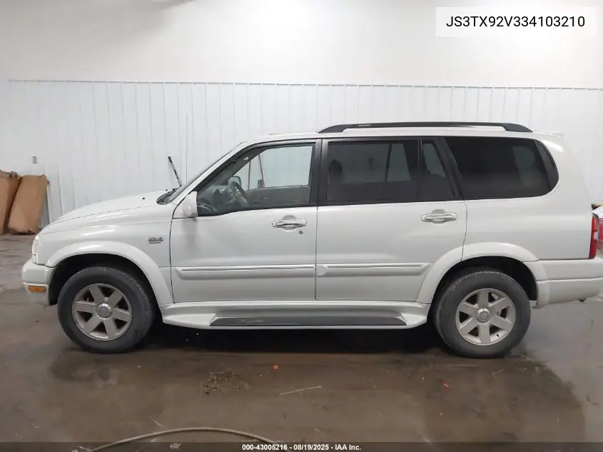 2003 Suzuki Xl-7 Ltd/Touring VIN: JS3TX92V334103210 Lot: 43005216