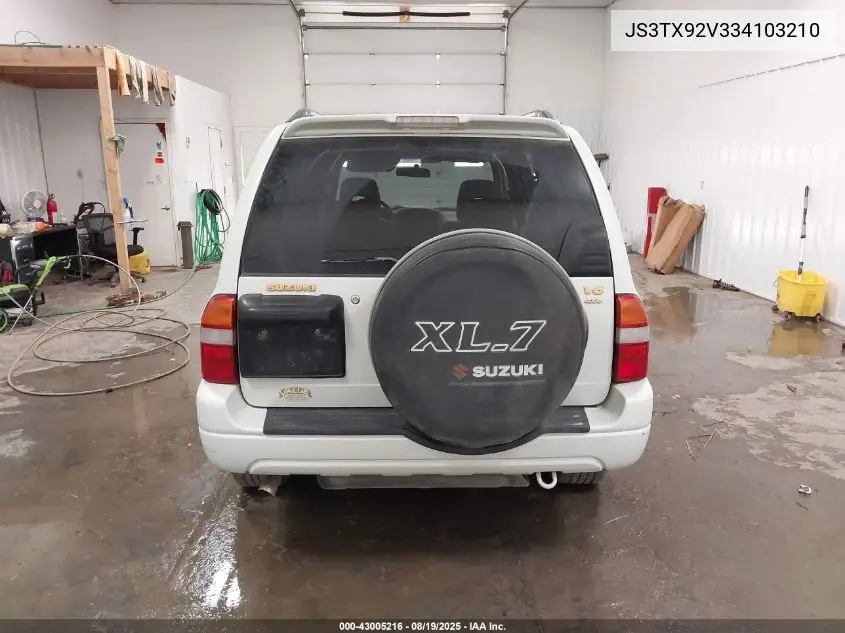 2003 Suzuki Xl-7 Ltd/Touring VIN: JS3TX92V334103210 Lot: 43005216