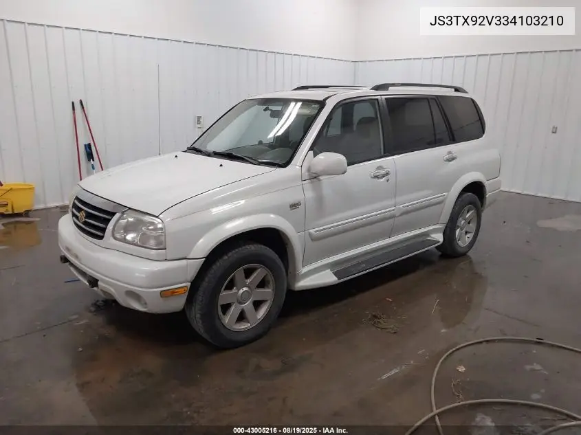 2003 Suzuki Xl-7 Ltd/Touring VIN: JS3TX92V334103210 Lot: 43005216