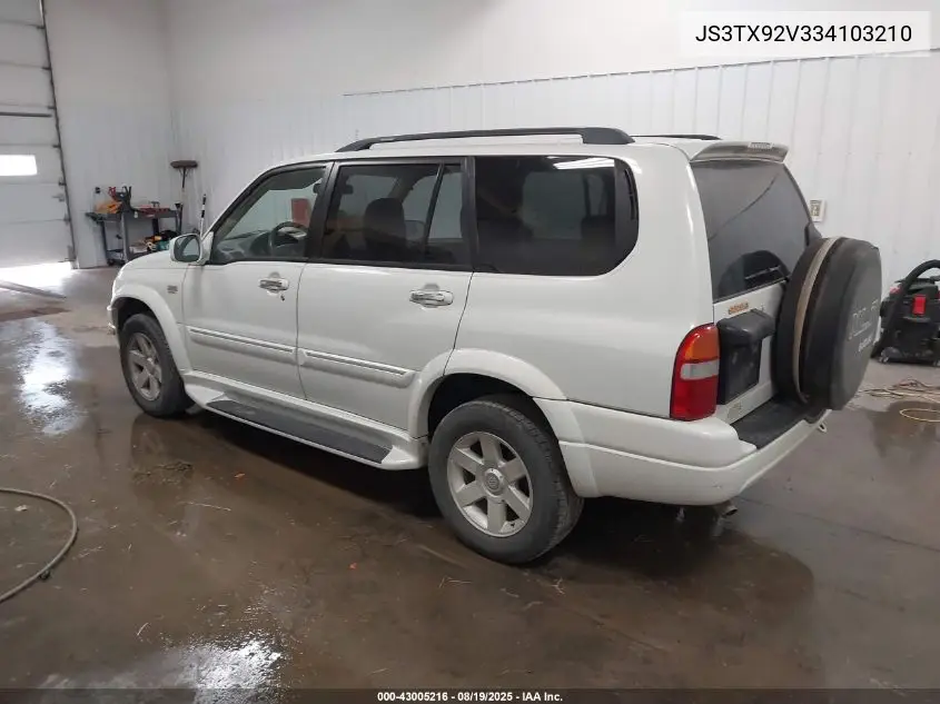 2003 Suzuki Xl-7 Ltd/Touring VIN: JS3TX92V334103210 Lot: 43005216