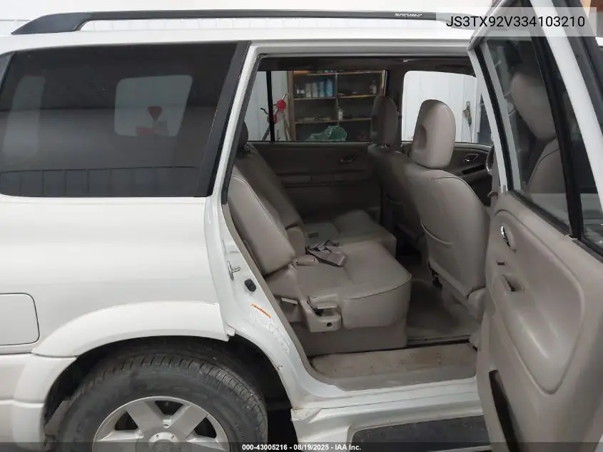 2003 Suzuki Xl-7 Ltd/Touring VIN: JS3TX92V334103210 Lot: 43005216