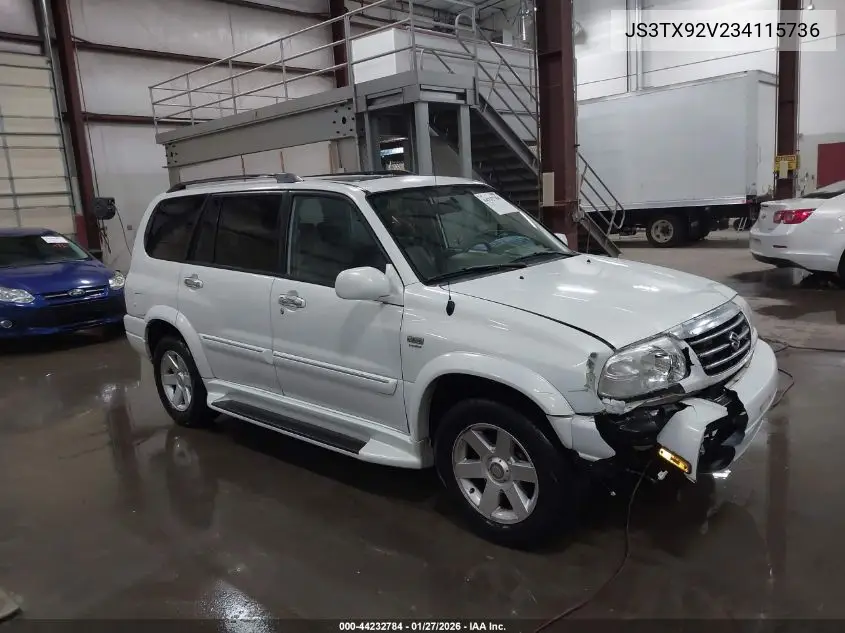 2003 Suzuki Xl-7 Ltd/Touring VIN: JS3TX92V234115736 Lot: 44232784
