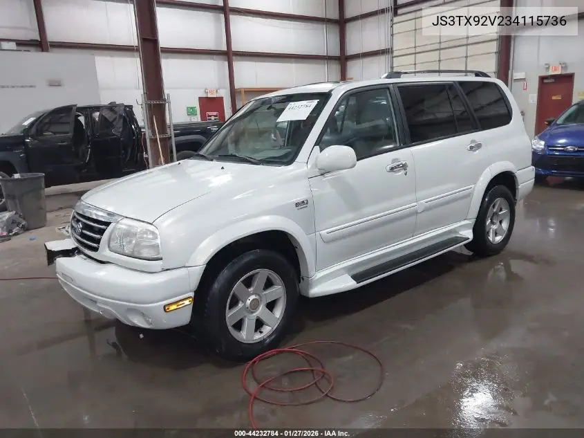 2003 Suzuki Xl-7 Ltd/Touring VIN: JS3TX92V234115736 Lot: 44232784