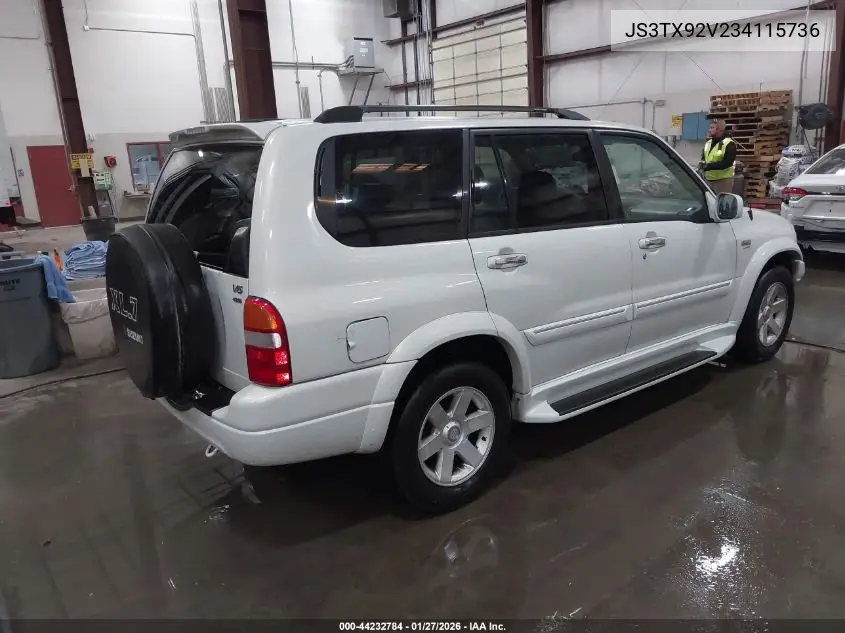 2003 Suzuki Xl-7 Ltd/Touring VIN: JS3TX92V234115736 Lot: 44232784