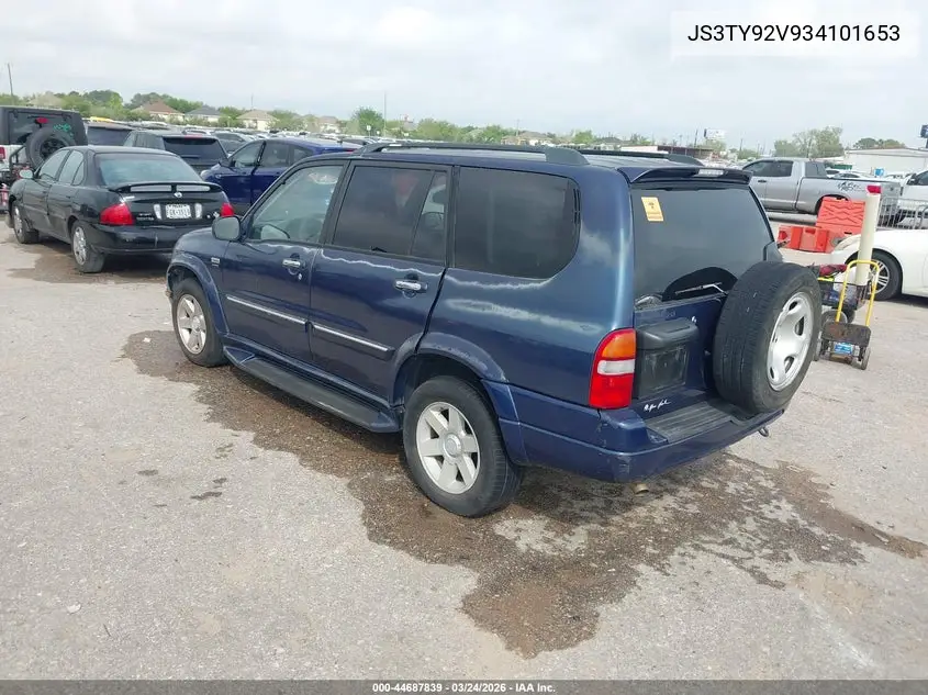 2003 Suzuki Xl-7 Ltd/Touring VIN: JS3TY92V934101653 Lot: 44687839