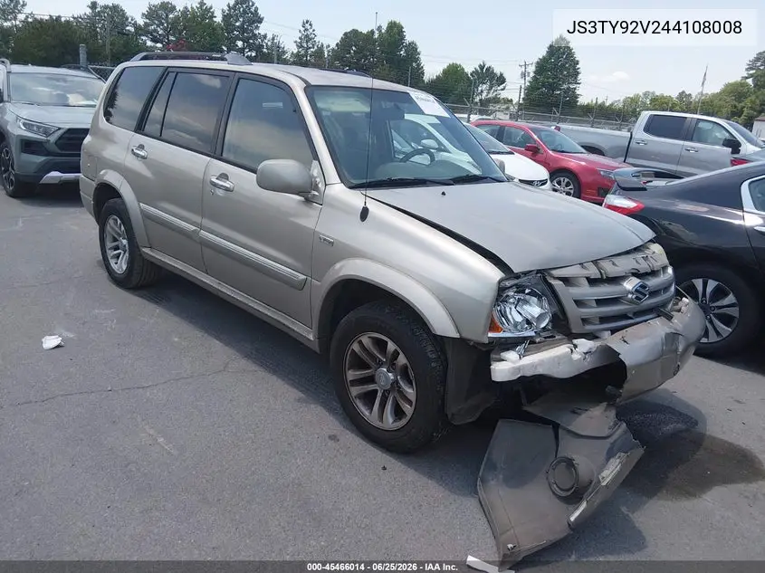 2004 Suzuki Xl-7 Ex/Lx VIN: JS3TY92V244108008 Lot: 45466014