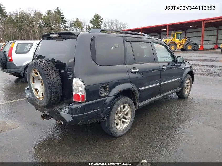 2004 Suzuki Xl-7 Ex/Ex W/3Rd Row/Lx VIN: JS3TX92V344112653 Lot: 45491406