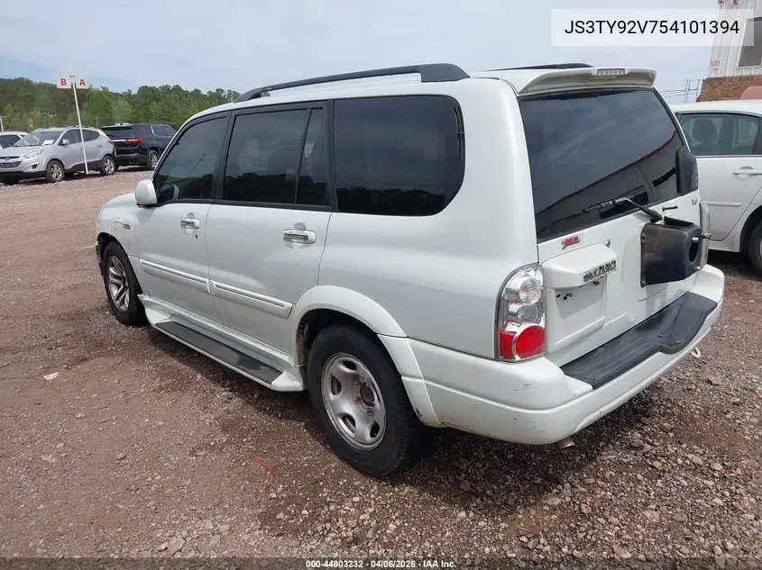 2005 Suzuki Xl-7 Ex/Lx VIN: JS3TY92V754101394 Lot: 44803232