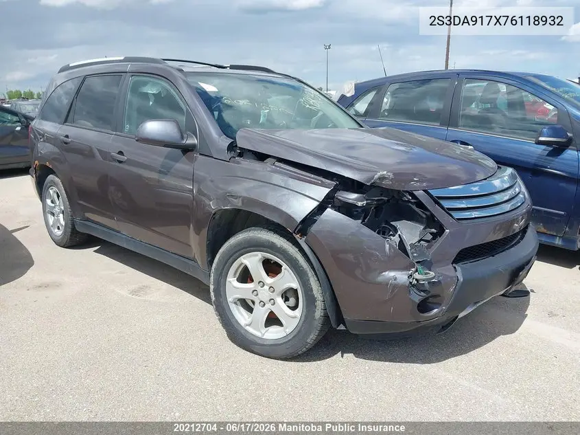 2007 Suzuki Xl7 Jlx VIN: 2S3DA917X76118932 Lot: 20212704