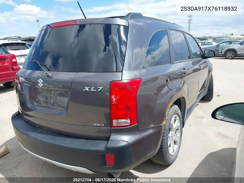 2007 Suzuki Xl7 Jlx VIN: 2S3DA917X76118932 Lot: 20212704