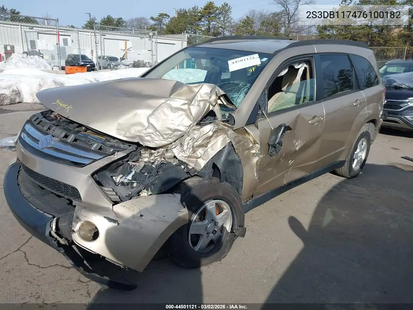 2007 Suzuki Xl7 VIN: 2S3DB117476100182 Lot: 44501121