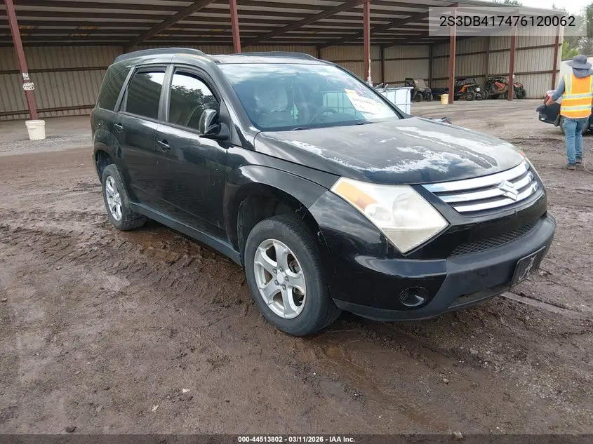 2007 Suzuki Xl7 Luxury VIN: 2S3DB417476120062 Lot: 44513802