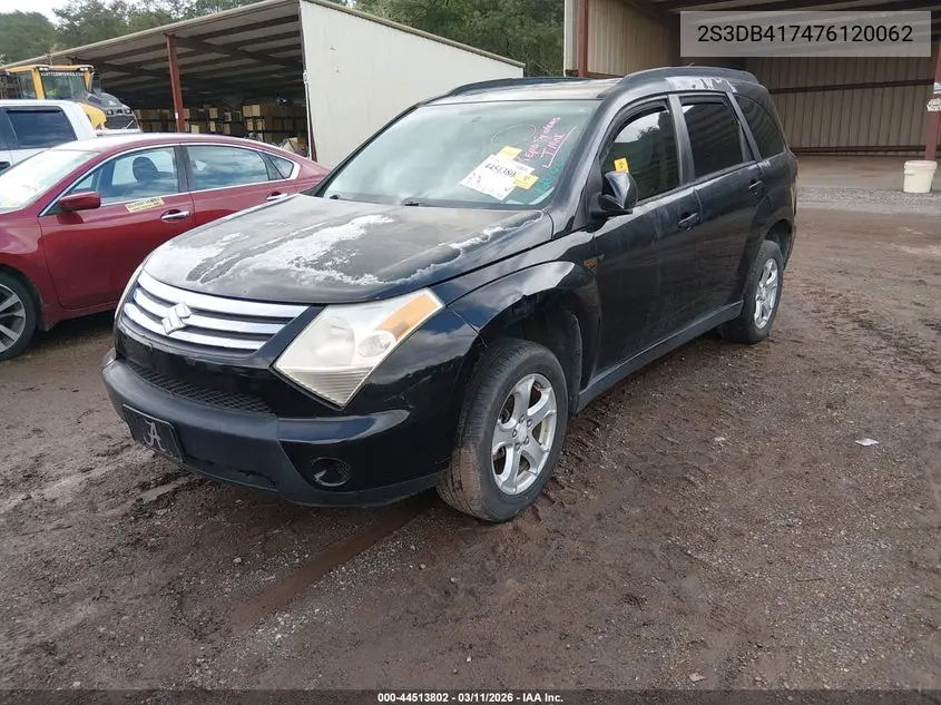 2007 Suzuki Xl7 Luxury VIN: 2S3DB417476120062 Lot: 44513802