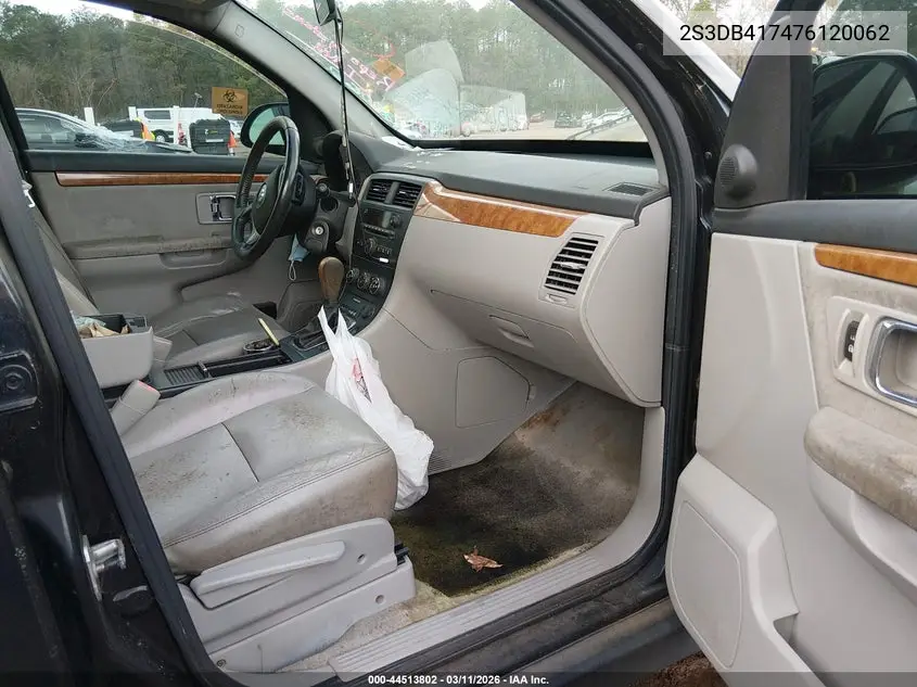 2007 Suzuki Xl7 Luxury VIN: 2S3DB417476120062 Lot: 44513802