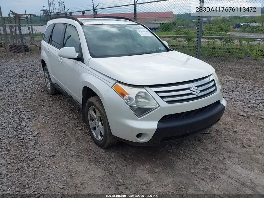 2007 Suzuki Xl7 Luxury VIN: 2S3DA417676113472 Lot: 45106799
