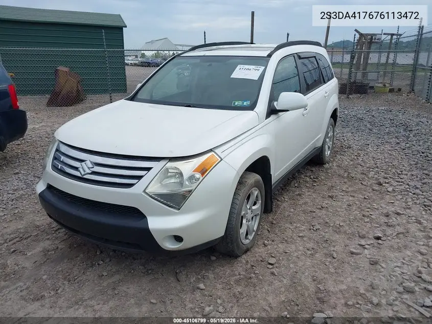 2007 Suzuki Xl7 Luxury VIN: 2S3DA417676113472 Lot: 45106799