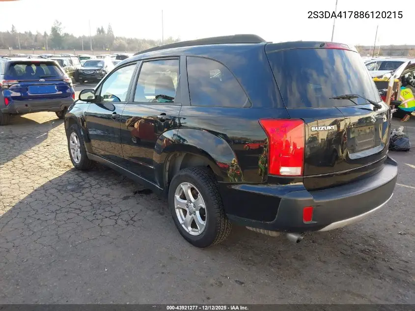 2008 Suzuki Xl7 Luxury VIN: 2S3DA417886120215 Lot: 43921277