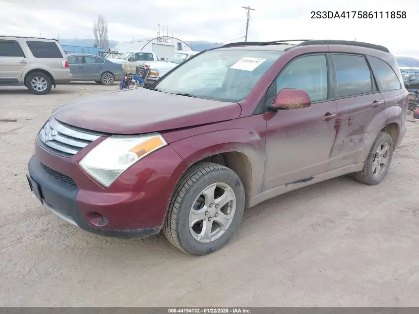 2008 Suzuki Xl7 Luxury VIN: 2S3DA417586111858 Lot: 44194132