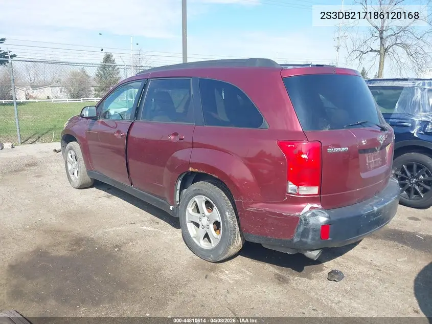 2008 Suzuki Xl7 Premium VIN: 2S3DB217186120168 Lot: 44810614