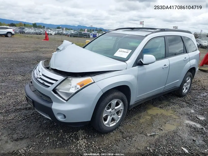 2008 Suzuki Xl7 Luxury VIN: 2S3DA417086104719 Lot: 44926648