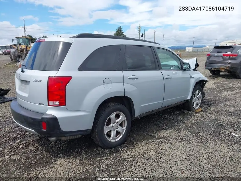 2008 Suzuki Xl7 Luxury VIN: 2S3DA417086104719 Lot: 44926648