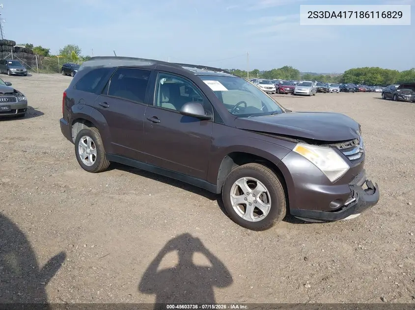 2008 Suzuki Xl7 Luxury VIN: 2S3DA417186116829 Lot: 45603736