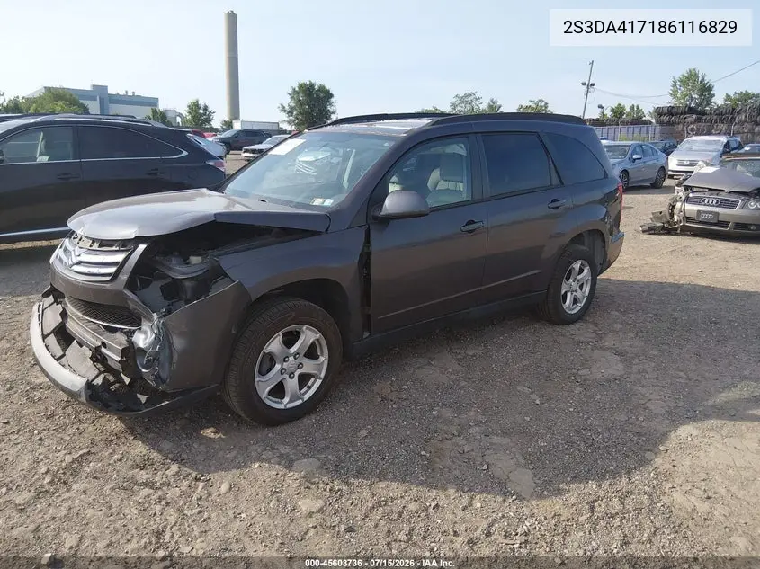 2008 Suzuki Xl7 Luxury VIN: 2S3DA417186116829 Lot: 45603736
