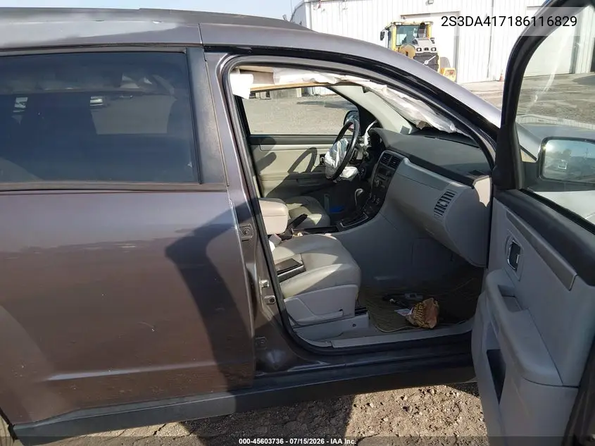 2008 Suzuki Xl7 Luxury VIN: 2S3DA417186116829 Lot: 45603736