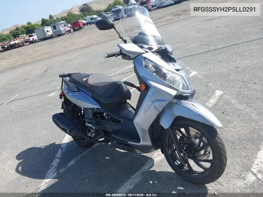 2023 Sym Citycom 300I VIN: RFGSSSYH2PSLL0291 Lot: 45085919