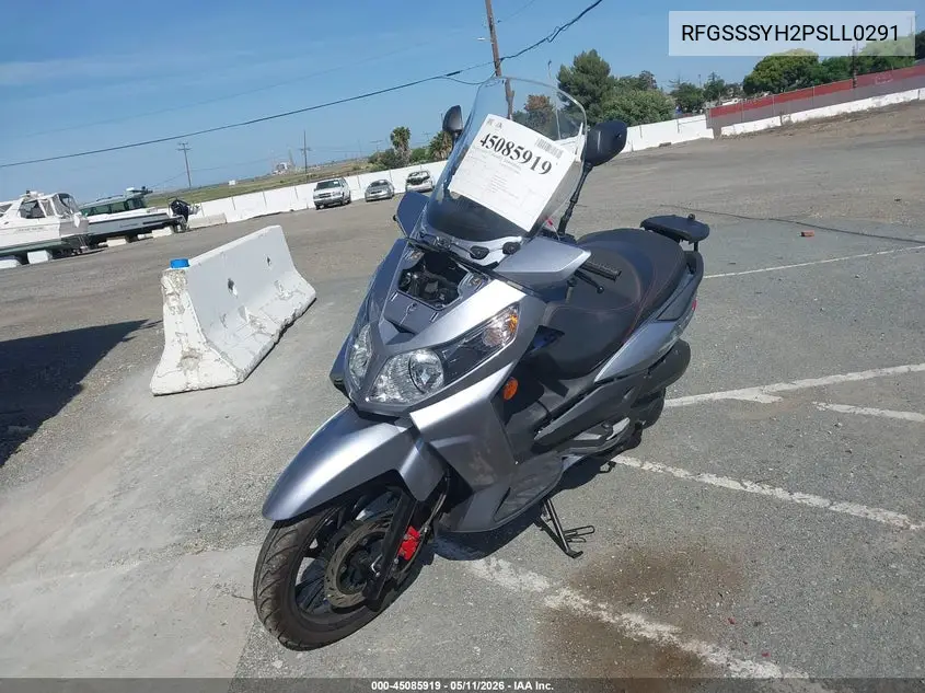 2023 Sym Citycom 300I VIN: RFGSSSYH2PSLL0291 Lot: 45085919
