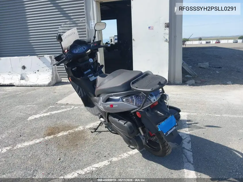 2023 Sym Citycom 300I VIN: RFGSSSYH2PSLL0291 Lot: 45085919