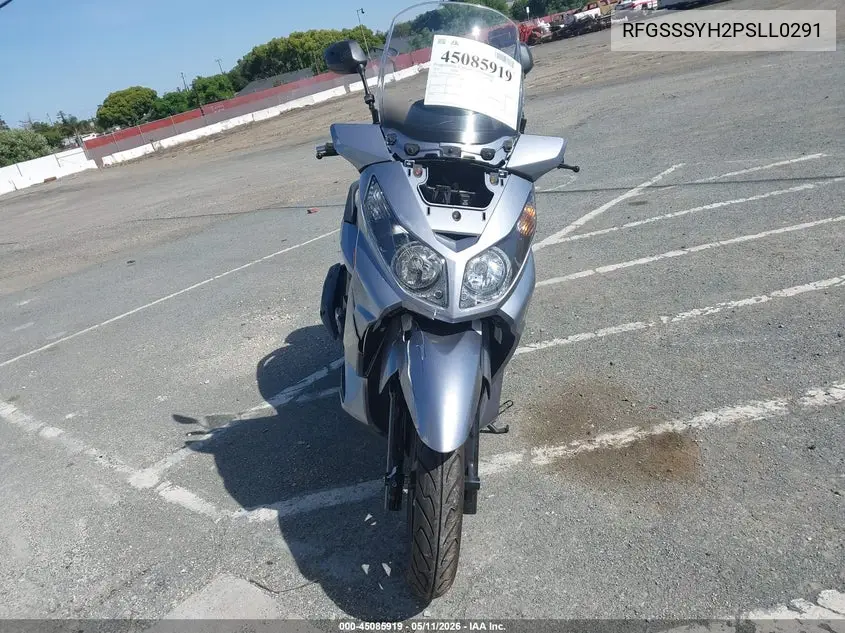 2023 Sym Citycom 300I VIN: RFGSSSYH2PSLL0291 Lot: 45085919
