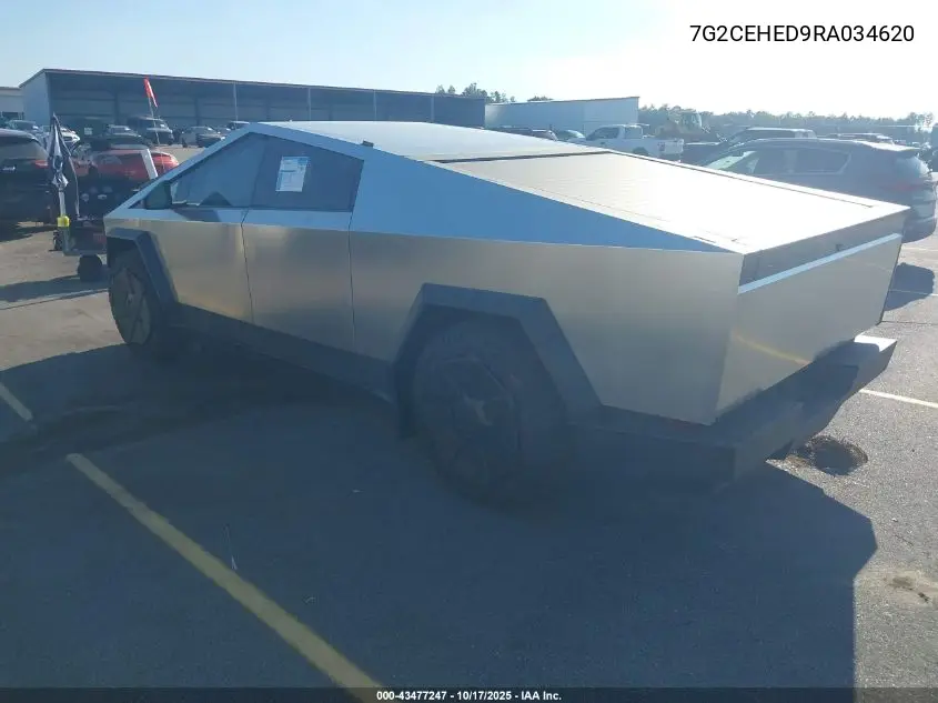 2024 Tesla Cybertruck All-Wheel Drive VIN: 7G2CEHED9RA034620 Lot: 43477247