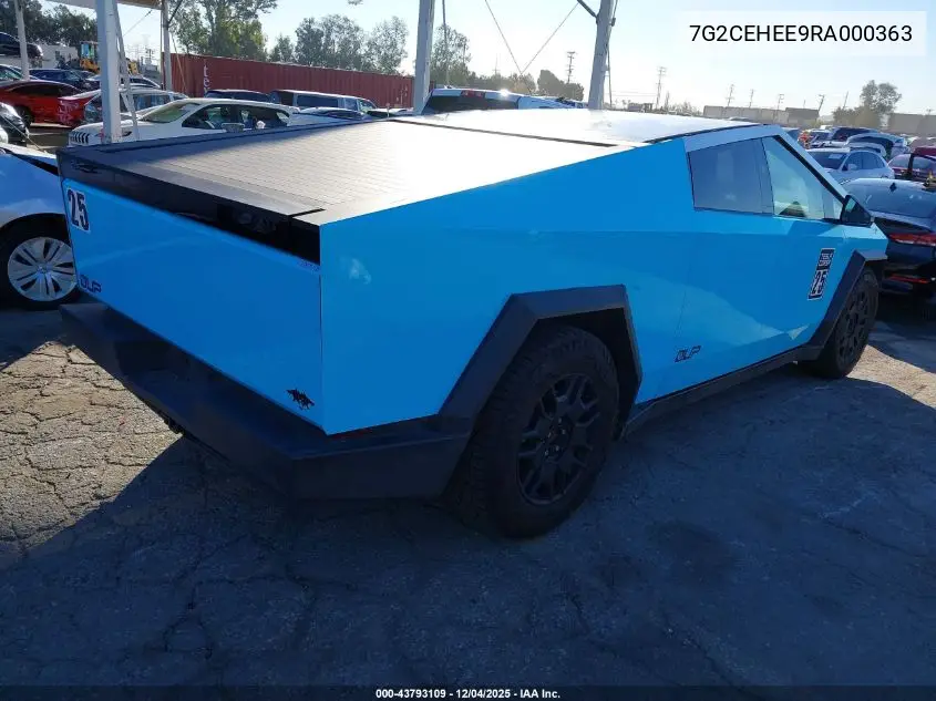 2024 Tesla Cybertruck VIN: 7G2CEHEE9RA000363 Lot: 43793109